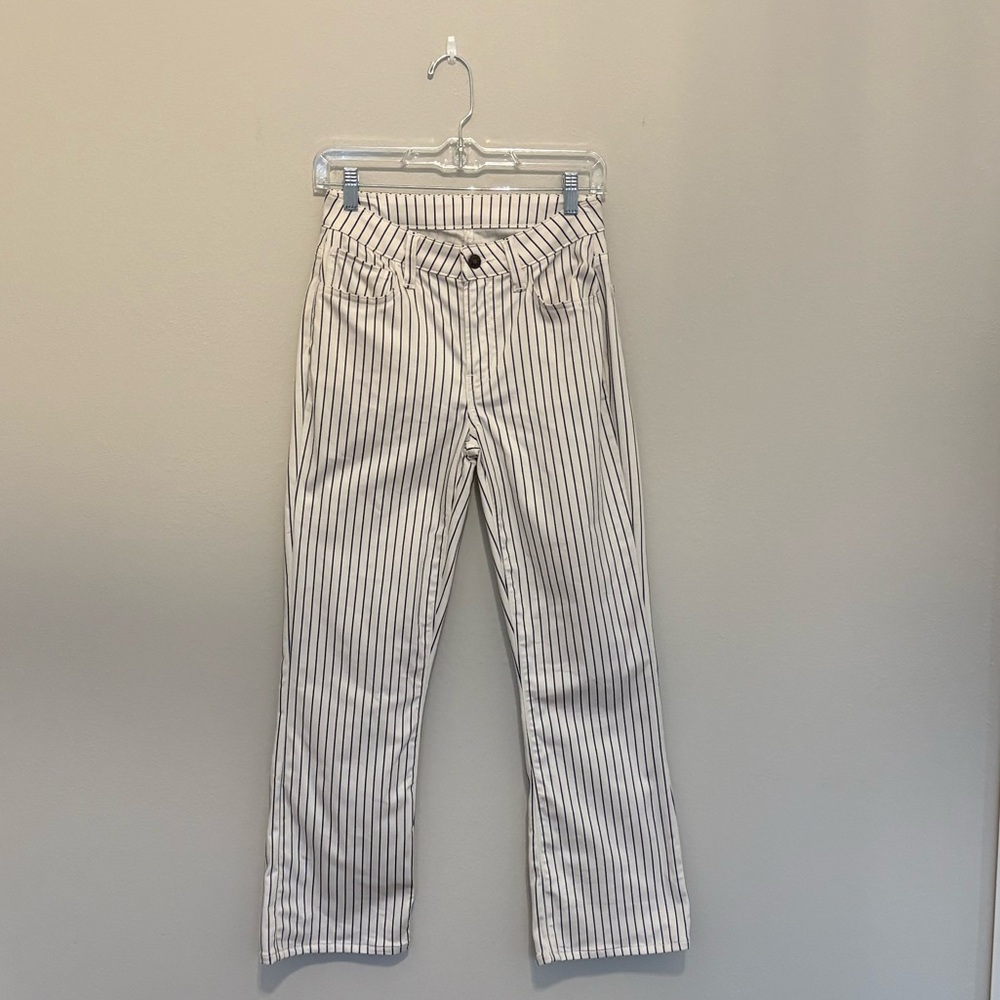 Edwin Navy White Striped Pants NWOT 27